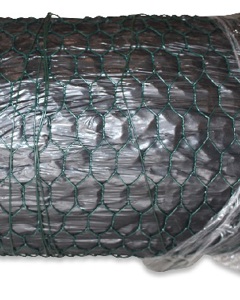 Bird guard wire mesh 1/2" w/green PVC coating 2.4x25m